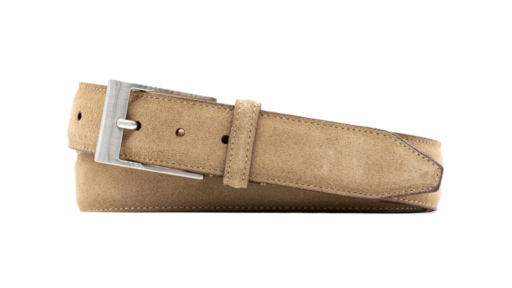 Royal Water Repellent Suede Leather Belt - Oat