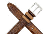 Bill Alligator Grain Leather Belt - Honey