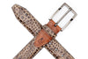Arthur Alligator Grain Italian Saddle Leather Belt - Portobello