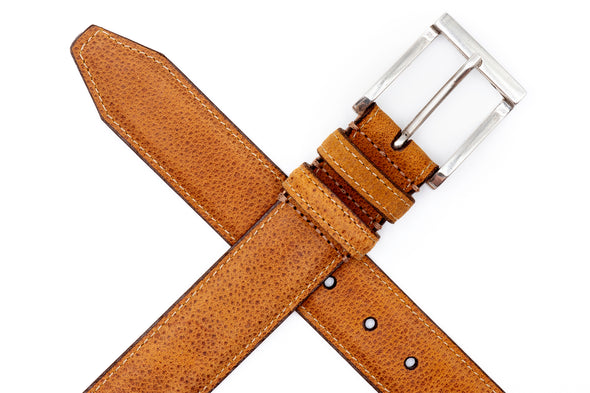 Bill Water Buffalo Leather Belt - Saddle