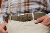 Bermuda Braid Nubuck Belt - Moss