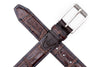 Elliot Alligator Grain Italian Saddle Leather Belt - Walnut