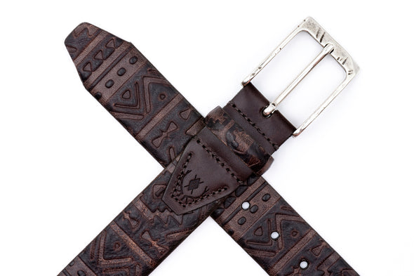 Santa Fe Italian Saddle Leather Belt - Walnut