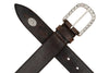 Artisan Italian Bridle Leather Ornament Belt - Walnut