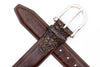Tyler Italian Saddle Leather Belt - Walnut