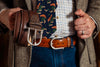 Tyler Italian Saddle Leather Belt - Walnut