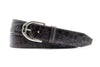 Belmont Alligator Grain Italian Saddle Leather Belt - Walnut