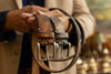 Artisan Paisley Italian Bridle Leather Belt - Chestnut Watercolor