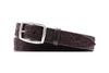 Artisan Laser Engraved Italian Bridle Leather Belt - Walnut