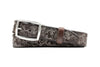 Artisan Laser Engrave Italian Bridle Leather Belt - Walnut Whitewash