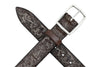 Artisan Laser Engrave Italian Bridle Leather Belt - Walnut Whitewash