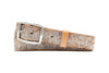 Artisan Laser Engrave Italian Bridle Leather Belt - Saddle Whitewash
