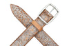 Artisan Laser Engrave Italian Bridle Leather Belt - Saddle Whitewash