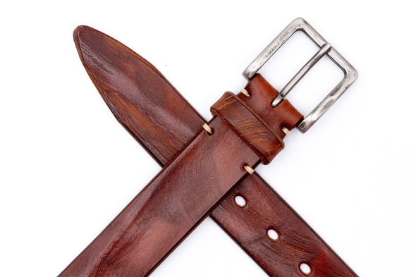 Artisan Bridle Italian Leather Belt - Chestnut