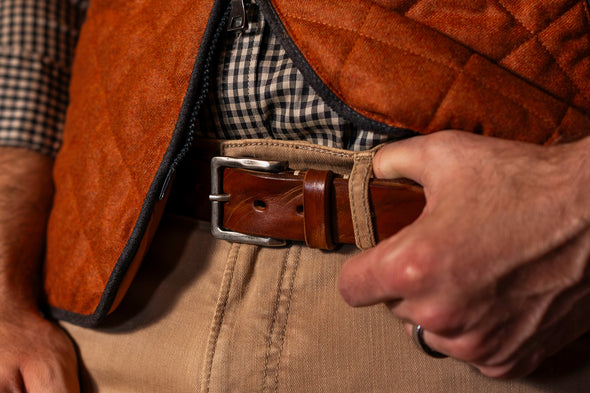 Artisan Bridle Italian Leather Belt - Chestnut