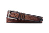 Artisan Center Stitch Italian Saddle Leather Belt - Mocha