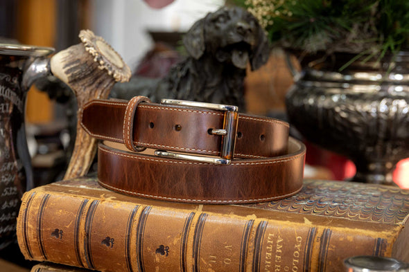 Old Row Saddle Leather Belt - Cigar