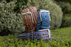 Palmer Italian Alligator Grain Leather Belt - Blue Wash