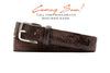 Mason Italian Leather Belt - Walnut