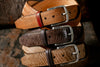 Mason Italian Leather Belt - Walnut