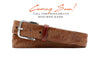Mason Italian Leather Belt - Saddle