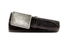 Wesley Italian Alligator Grain Leather Belt - Walnut