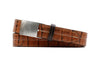 Briar Alligator Grain Leather Belt - Chestnut