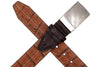 Briar Alligator Grain Leather Belt - Chestnut
