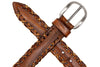 Artisan Italian Bridle Leather Double X Belt - Chestnut