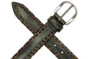 Artisan Italian Bridle Leather Double X Belt - Olive