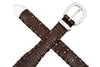 Artisan Italian Bridle Leather Taper Down Belt - Walnut