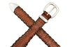 Artisan Italian Bridle Leather Taper Down Belt - Chestnut