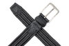 Lexington Braided Italian Saddle Leather and Elastic Belt - Slate