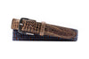Madison Cotton Elastic Strap with Italian Alligator Trim Belt - Aged Bark