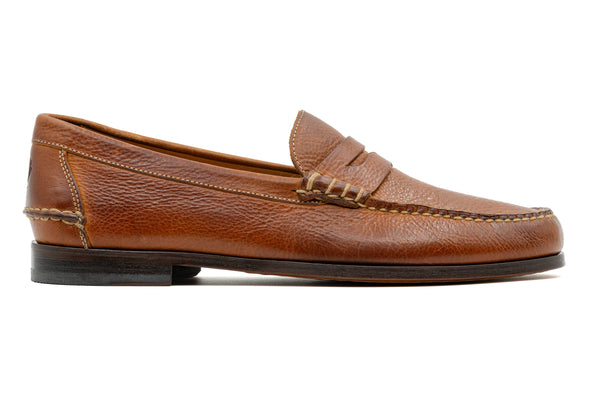 All American Saddle Leather Penny Loafers - Chestnut