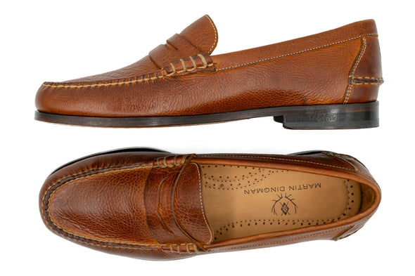 All American Saddle Leather Penny Loafers - Chestnut