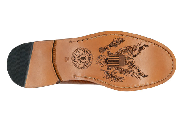 All American Saddle Leather Penny Loafers - Chestnut