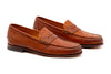 All American Saddle Leather Penny Loafers - Chestnut