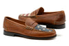 All American Saddle Leather Penny Loafers - Rust