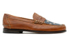 All American Saddle Leather Penny Loafers - Rust