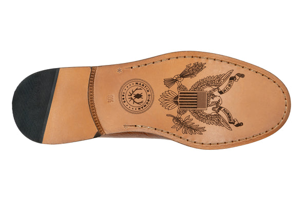 All American Saddle Leather Penny Loafers - Rust