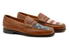 All American Saddle Leather Penny Loafers - Rust