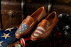 All American Saddle Leather Penny Loafers - Rust