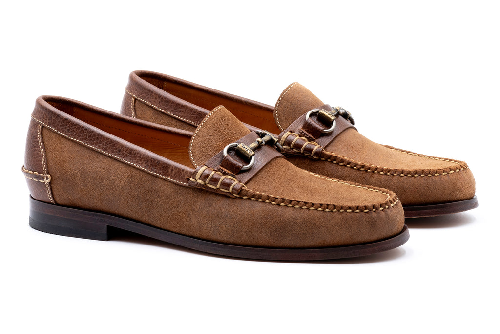 All American Suede Horse Bit Loafers - French Roast