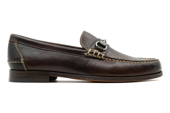 All American Saddle Leather Horse Bit Loafers - Walnut