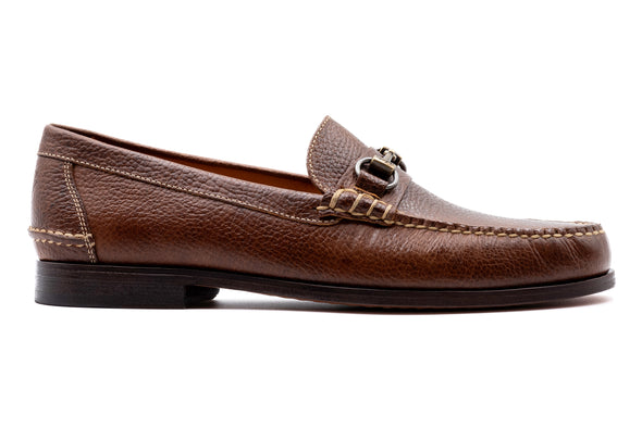 All American Water Buffalo Horse Bit Loafers - Oak