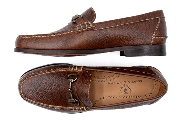 All American Water Buffalo Horse Bit Loafers - Oak