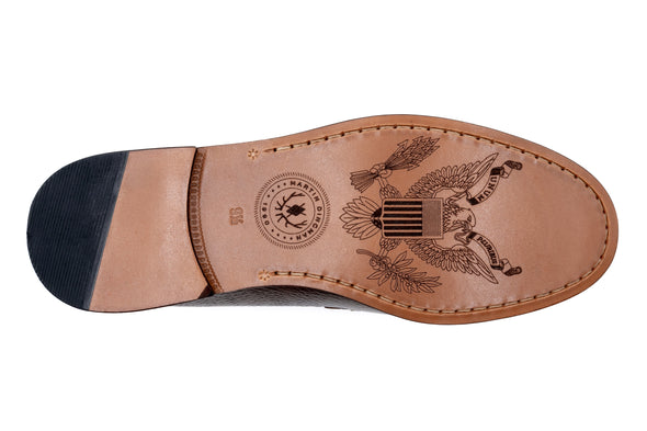 All American Water Buffalo Horse Bit Loafers - Oak