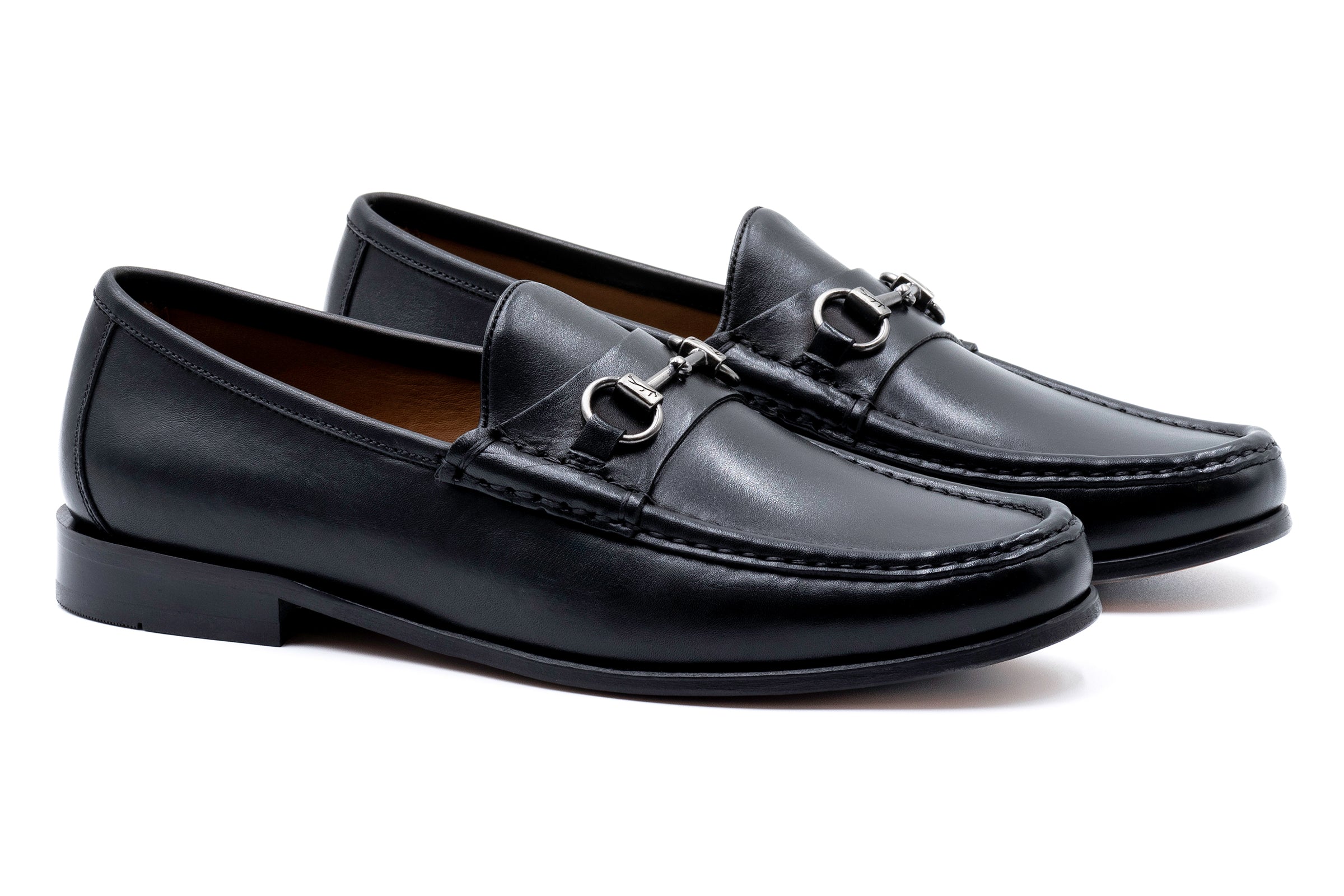 Maxwell Sheep Skin Penny Loafers - Black, 08.5 Maxwell Sheep Skin Penny Loafers - Black, 08.5