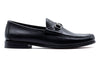 Addison Calf Leather Horse Bit Loafers - Black